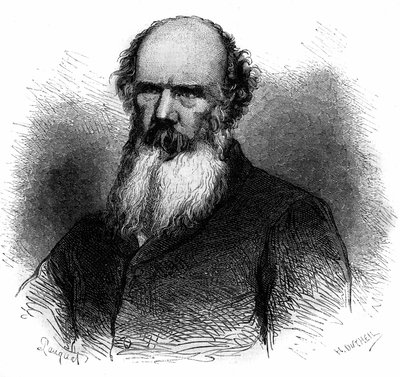 Retrato de Samuel Charters Macpherson (1806-1860), soldado e político britânico. Gravura de 1868. de French School