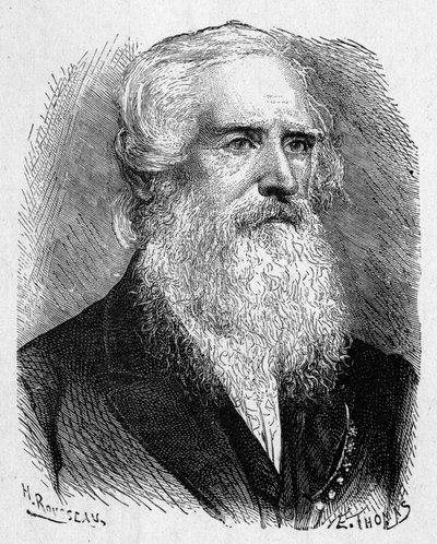 Retrato de Samuel Morse (1791 - 1872), pintor e físico americano - em "Album of Science; cientistas ilustres; Grandes descobertas" 1896. de French School