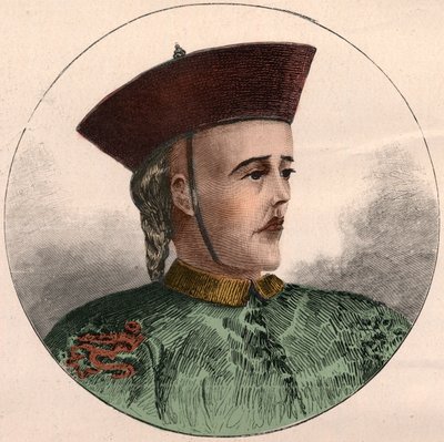 Retrato do Guangxu, Imperador da China (1871-1908). de French School