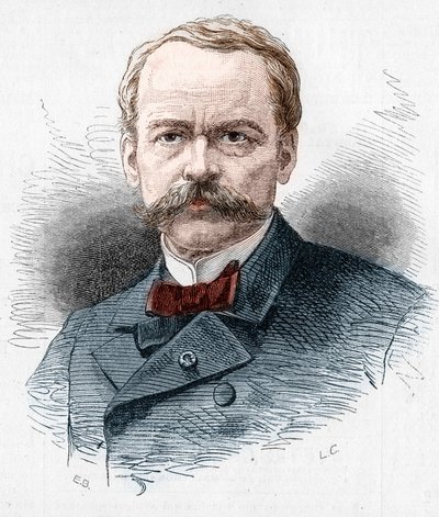 Retrato de Theodore Barriere (1823-1877), dramaturgo francês. Gravura em "Le Monde Illustré" n°1071 de 20 de Outubro de 1877. de French School