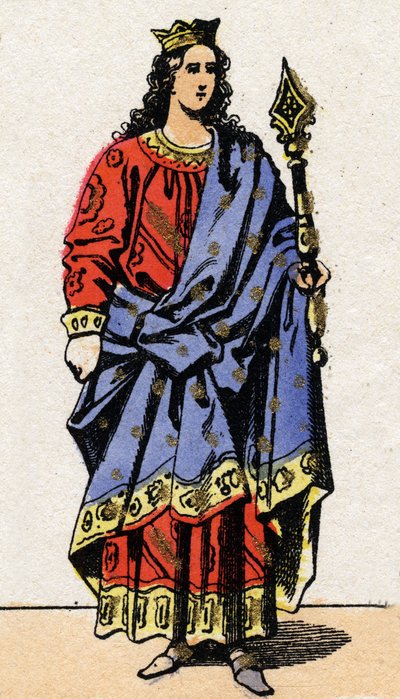 Retrato de Thierry I (? - 533), Rei da Austrália. de French School