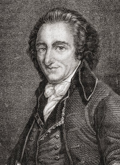 Retrato de Thomas Paine (1737-1809) (gravura) de French School