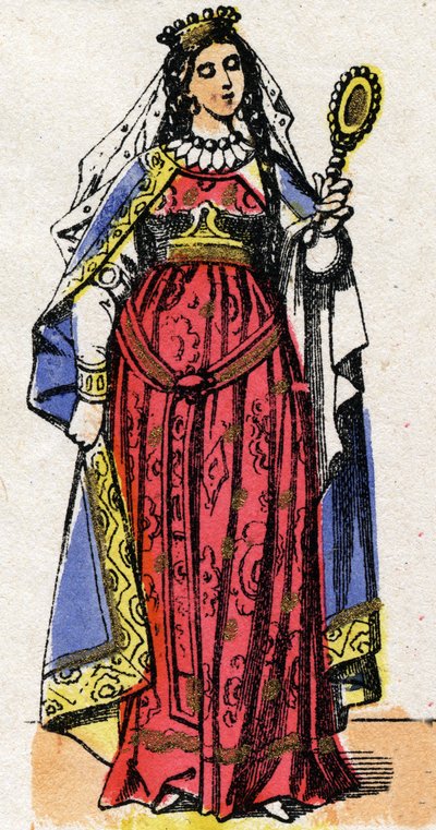 Retrato de Ultrogothe (falecido após 566-567) Rainha de França e esposa de Childebert 1st. de French School