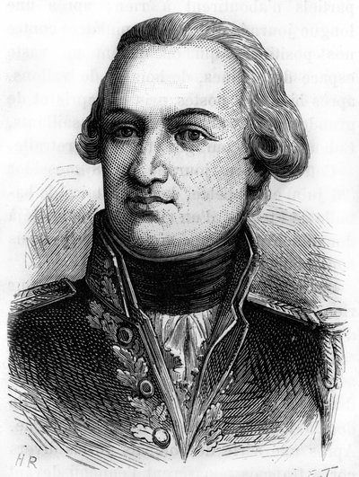 Retrato de Villaret-Joyeuse (Conde de Villaret de Joyeuse), Almirante Francês (1750 - 1812) - em "L
