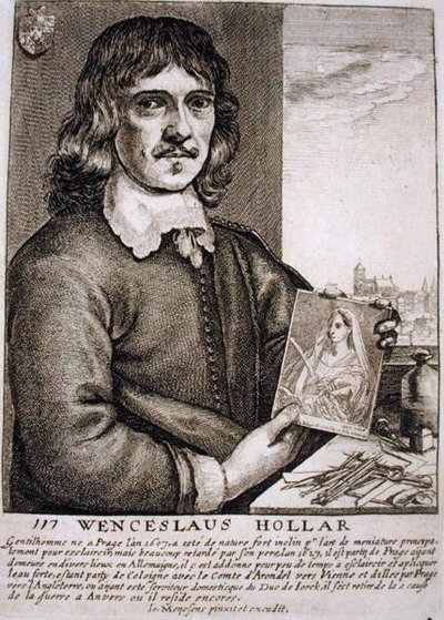 Retrato de Wenceslaus Hollar (1607-77) (gravura) de French School