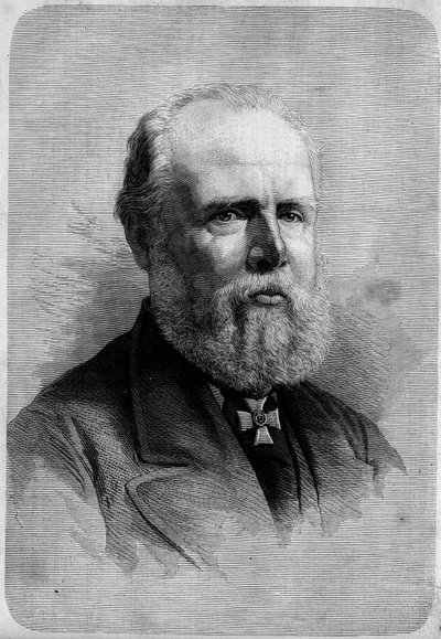 Retrato de Guilherme III (1817-1890), Rei da Holanda. Gravura em "Le Monde Illustré" n°1139 de 25 de janeiro de French School