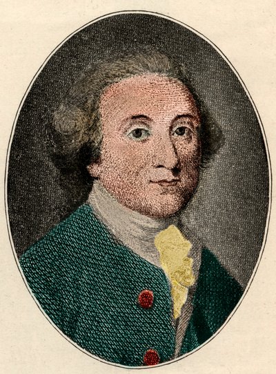 Retrato de William Whitehead (poeta inglês) (1715-1785). de French School