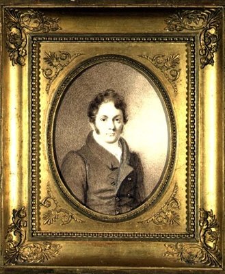 Retrato de um cavalheiro com um casaco castanho de French School