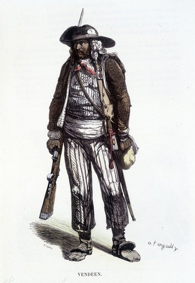 Retrato de um vendean contra-revolucionário. de French School