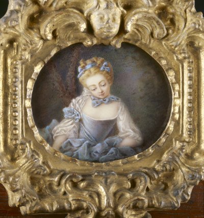 Retrato, de, um, mulher jovem de French School