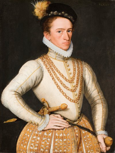 Retrato de um nobre francês desconhecido, 1560-9 de French School