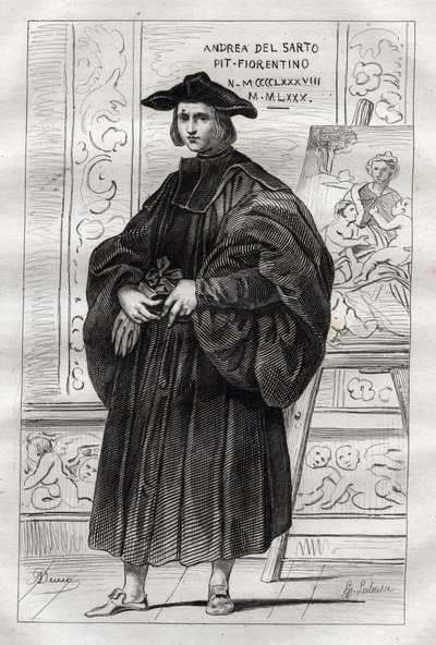 Retrato da pintora italiana Andrea del Sarto (Andrea d