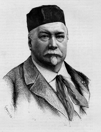 Retrato do jornalista e romancista Adolphe Monnot de Balathier de Bragelonne, que morreu em 1888. de French School