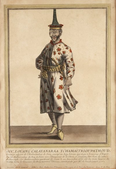 Retrato de um dos embaixadores siameses de Luís XIV, 1685 de French School