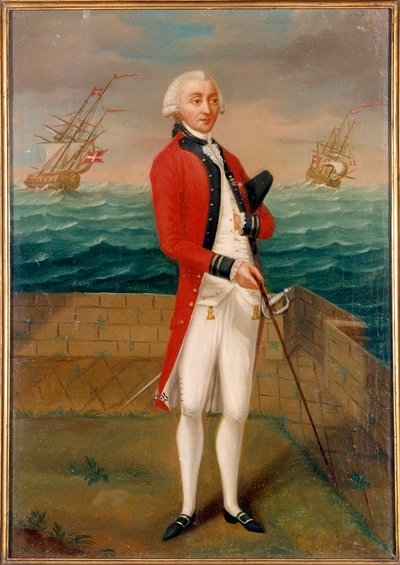 Retrato do Cavaleiro de Favray (1706-1791) oficial das galeras de Malta Pintura da Escola Francesa. Paris do século XVIII, museu da Legião d
