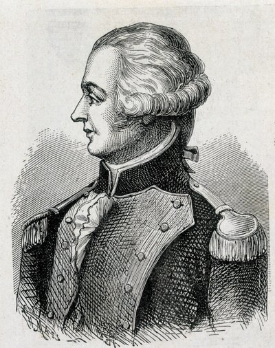 Retrato do Marquês de Jouffroy (1751 - 1832) - em "Álbum de Ciências; ilustres estudiosos; Grandes Descobertas" 1896. de French School