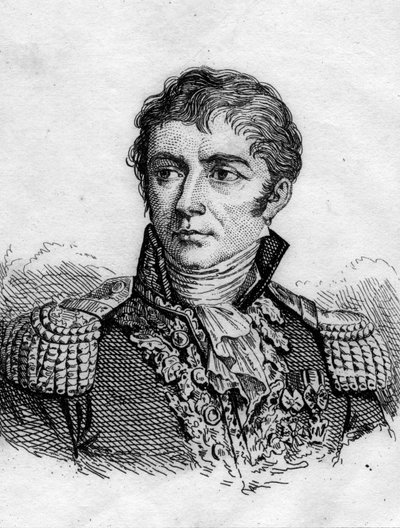 Retrato do Frasco de Honra do general francês. (1776-1813). Gravura do século XIX. ©lee-leemage de French School