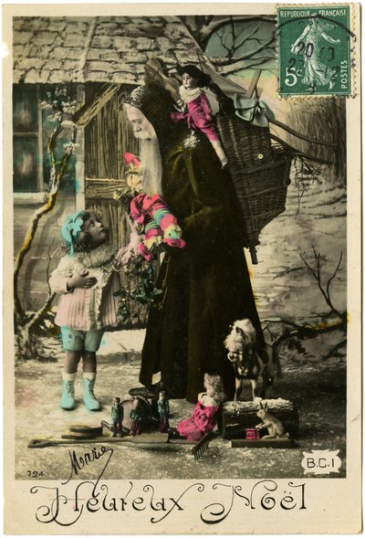 Cartão postal: Feliz Natal, Maria (papel impresso) de French School