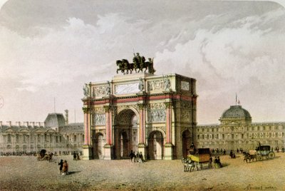 Cartão postal do Carrossel Arco do Triunfo, Paris de French School