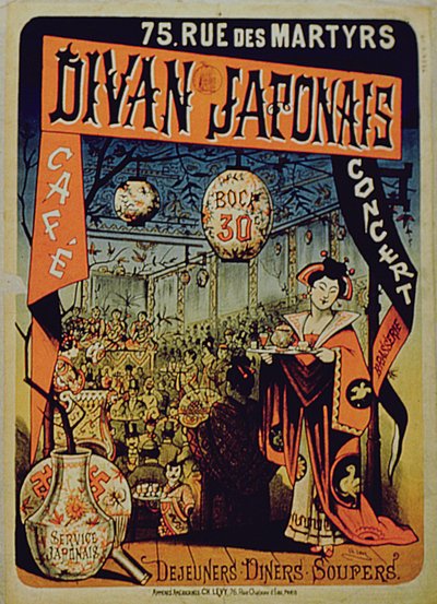 Cartaz publicitário Divan Japanese, Paris de French School