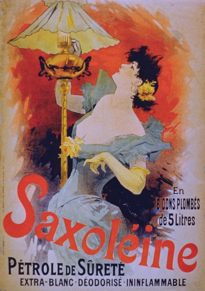Cartaz publicitário Saxoleine Safety Lamp Oil, 1890s de French School