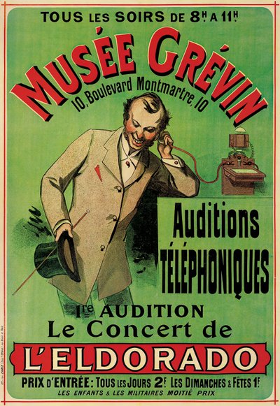 Cartaz publicitário de um concerto no Museu Grevin em Paris de French School