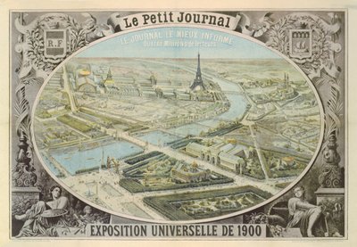 Cartaz publicado pelo Le Petit Journal para anunciar a Exposição Universal de Paris, 1900 de French School