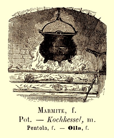 Ilustração de pote do álbum Vocabulaire, c.1880 de French School
