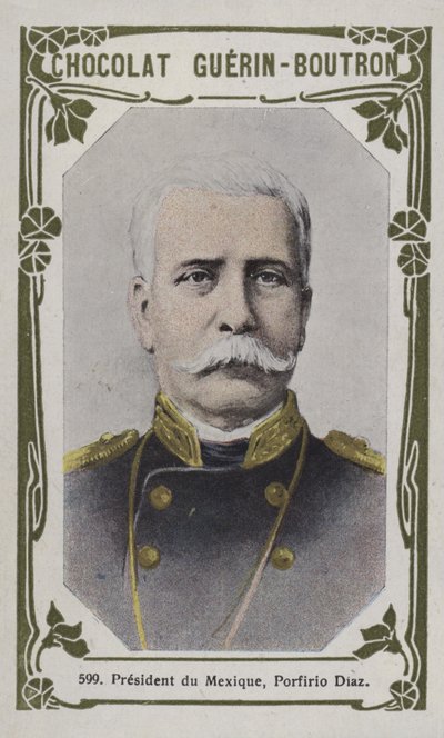 Presidente do México, Porfirio Diaz (foto colorida) de French School