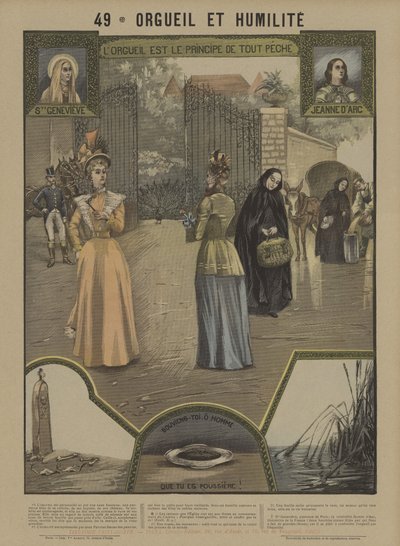 Orgulho e humildade (cor litho) de French School