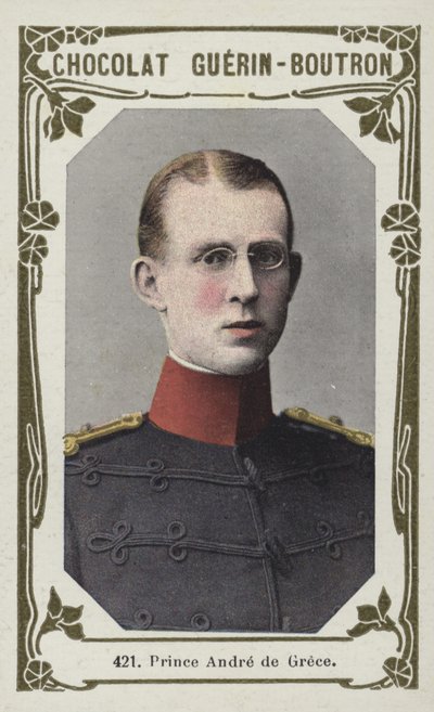Príncipe André da Grécia (foto colorida) de French School