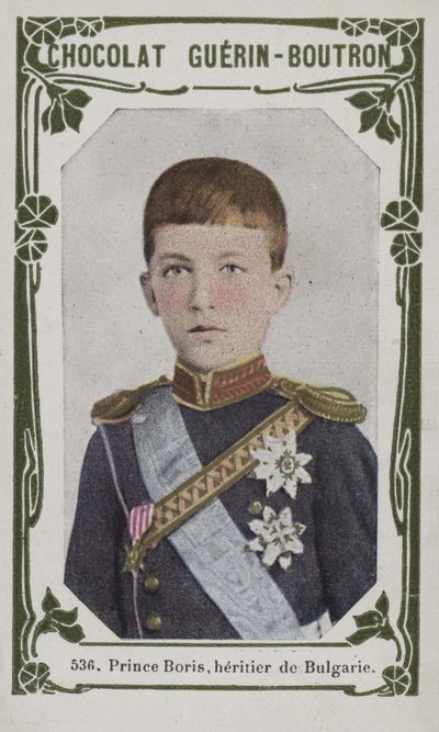 Príncipe Boris, herdeiro da Bulgária (foto colorida) de French School