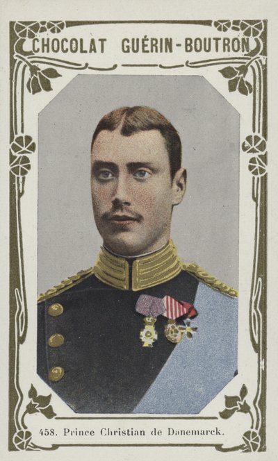 Príncipe Christian de Danemarck (foto colorida) de French School