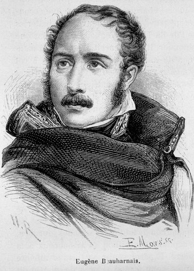 Príncipe Eugene Rose de Beauharnais (1781-1824, filho de Alexandre de Beauharnais e Josefina) - em "A História da França", de Henri Martin de French School
