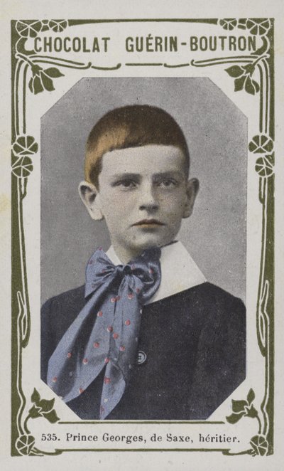 Príncipe Georges, da Saxônia, herdeiro (foto colorida) de French School