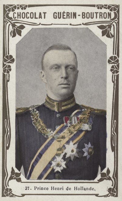 Príncipe Henri da Holanda (foto colorida) de French School