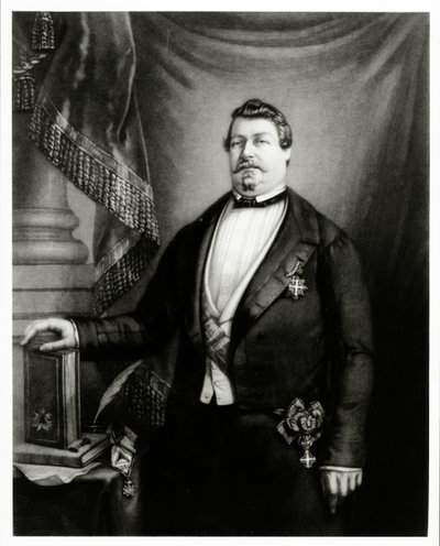 Príncipe Lucien Murat como Grão-Mestre do Grande Oriente da França, c.1855 de French School