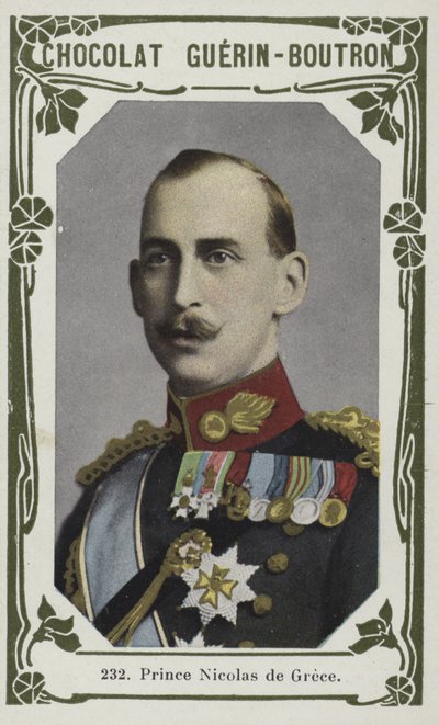 Príncipe Nicolas da Grécia (foto colorida) de French School