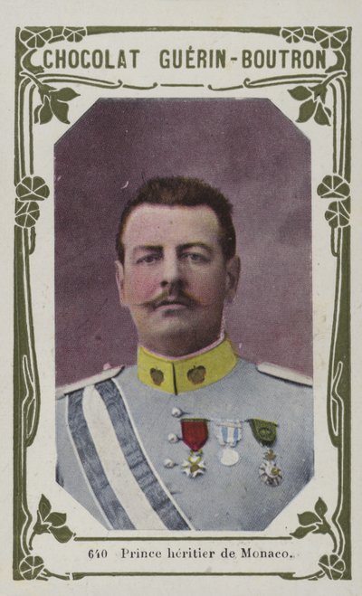 Príncipe herdeiro de Mônaco (foto colorida) de French School