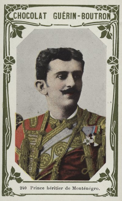 Príncipe herdeiro de Montenegro (foto colorida) de French School