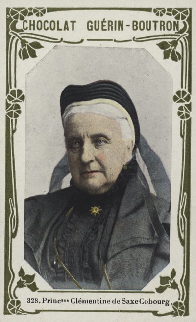 Princesa Clementina da Saxônia Coburg (foto colorida) de French School