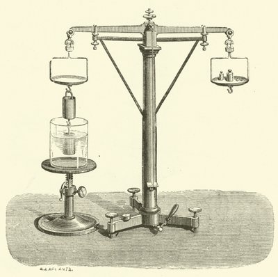 Princípio de Arquimedes (gravura) de French School