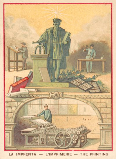 Impressão (chromolitho) de French School