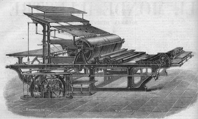 Impressão: máquina tipográfica por M. Alauzet de French School