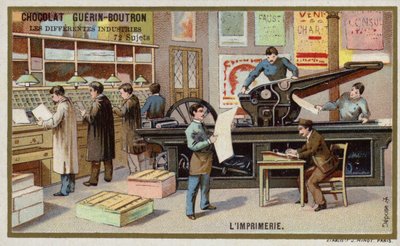 Impressão (chromolitho) de French School