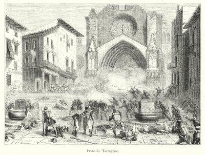 Tomada de Tarragona (gravura) de French School