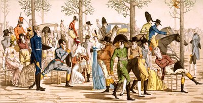 Promenade em Longchamps, 1802 de French School