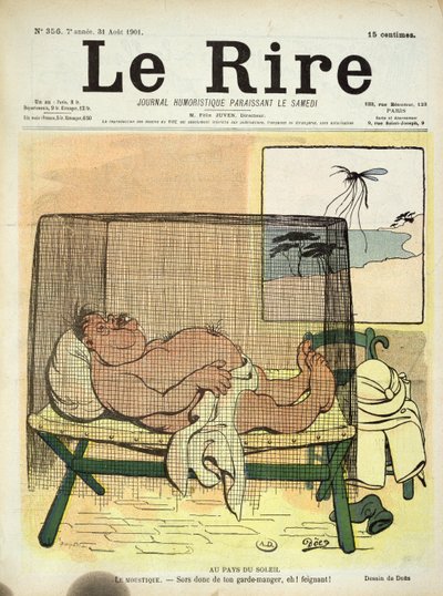 Proteção contra mosquitos nas colônias, de Le Rire, 31 de agosto de 1901 de French School