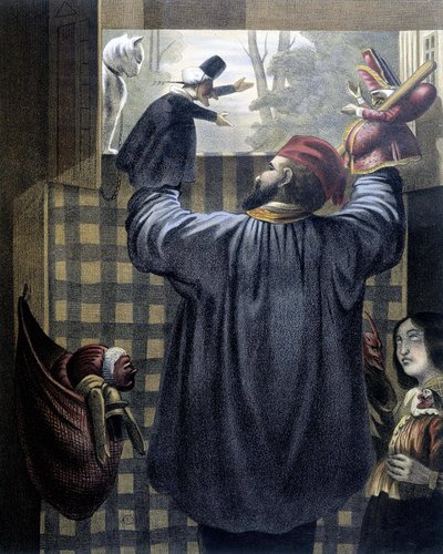 Relógio de marionetas de French School