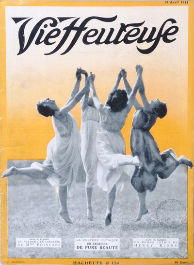 Exercício de beleza pura, ilustração da capa de Vie Heureuse, 15 de abril de 1913 de French School